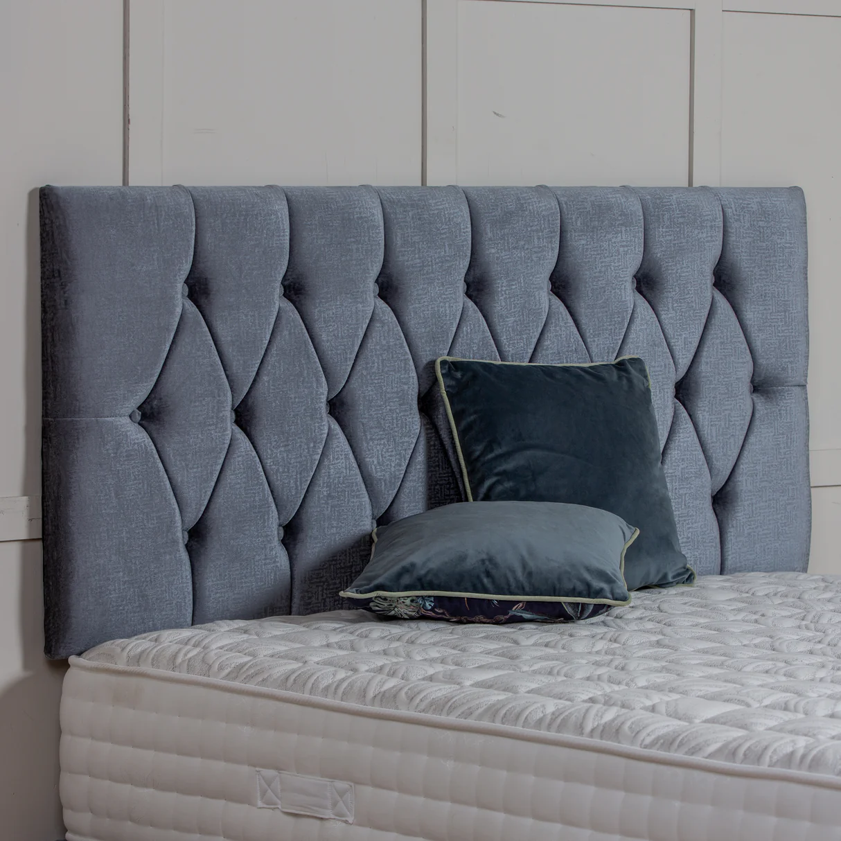 Santorini Divan Bed Set with Headboard UK - Side view of premium divan from CESS Furniture UK